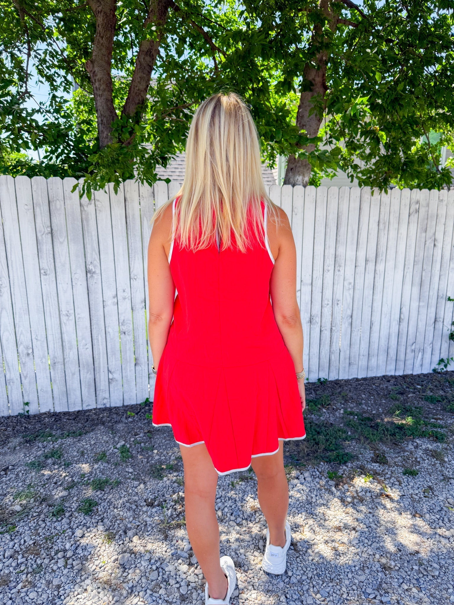 On The Sidelines Mini Dress - Red