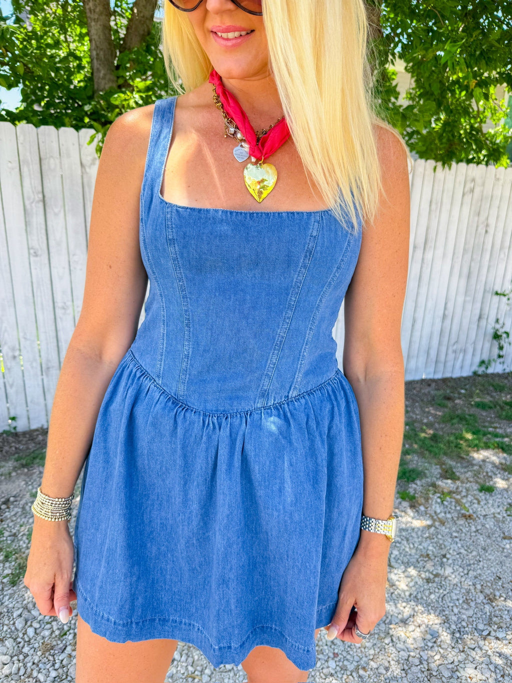 Corset Mini Dress - Dark Indigo