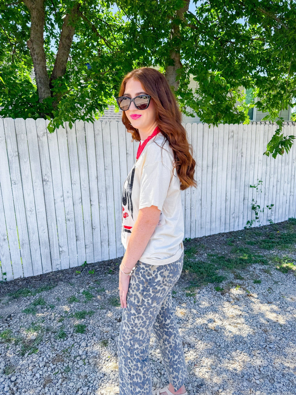 Texas Tech Helmet Tee - Off White