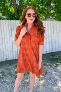 All The Feels Mini Dress - Caramel