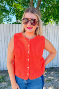 Sun Believable Sleeveless Sweater - Papaya
