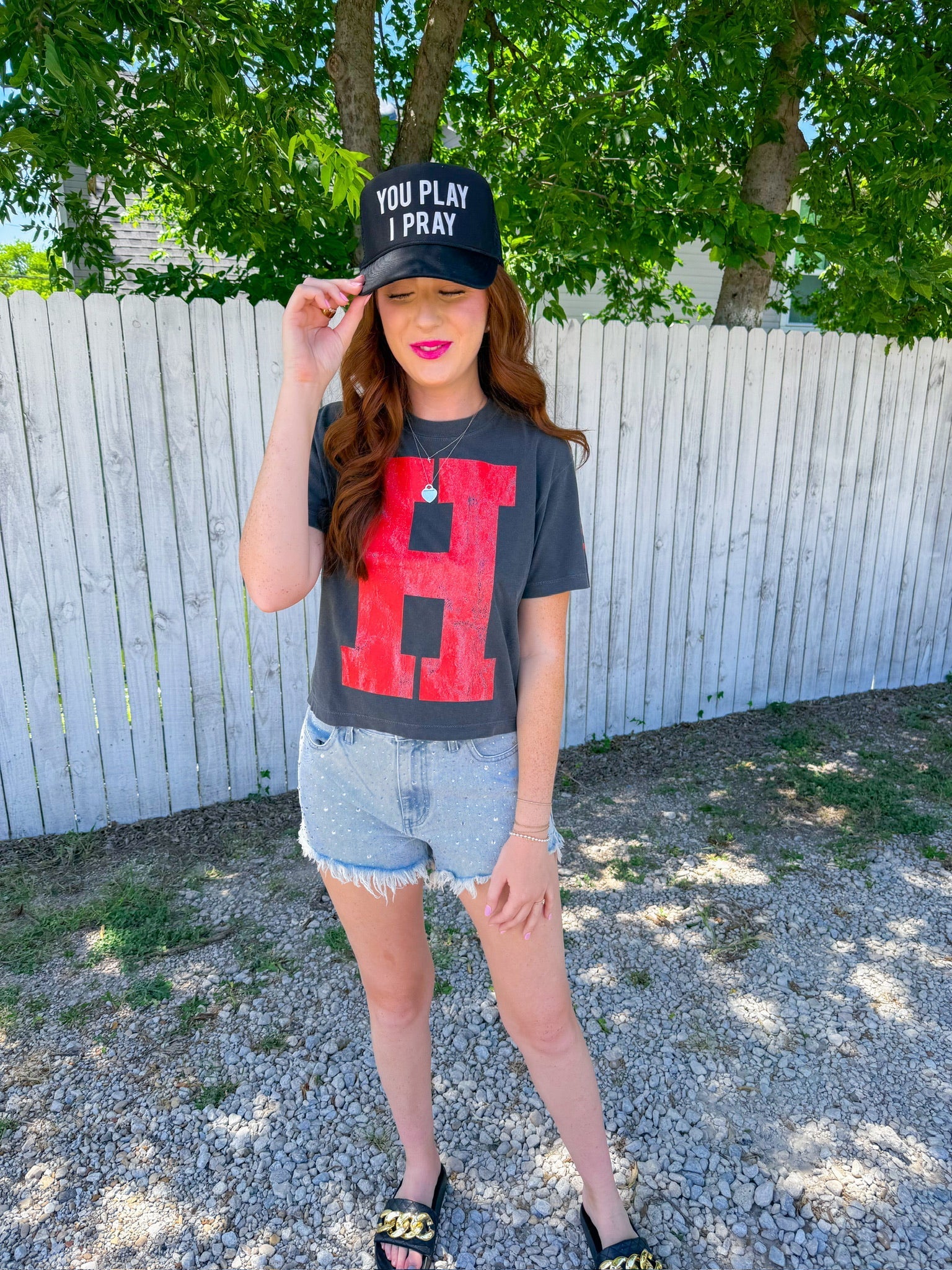 Heath Hawks Tee - Charcoal