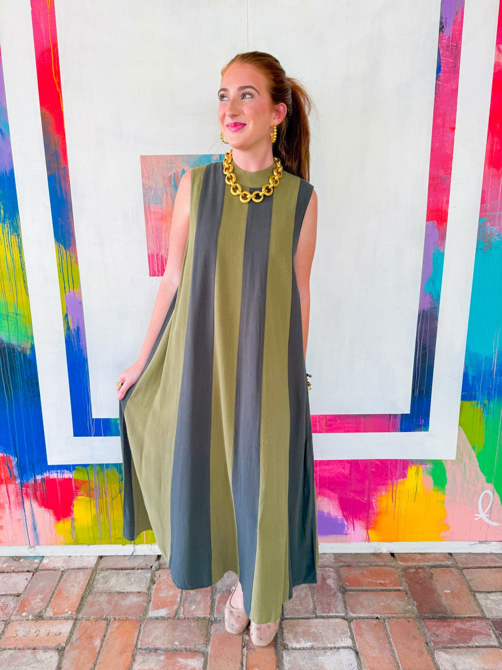 Amber Canopy Maxi Dress - Green