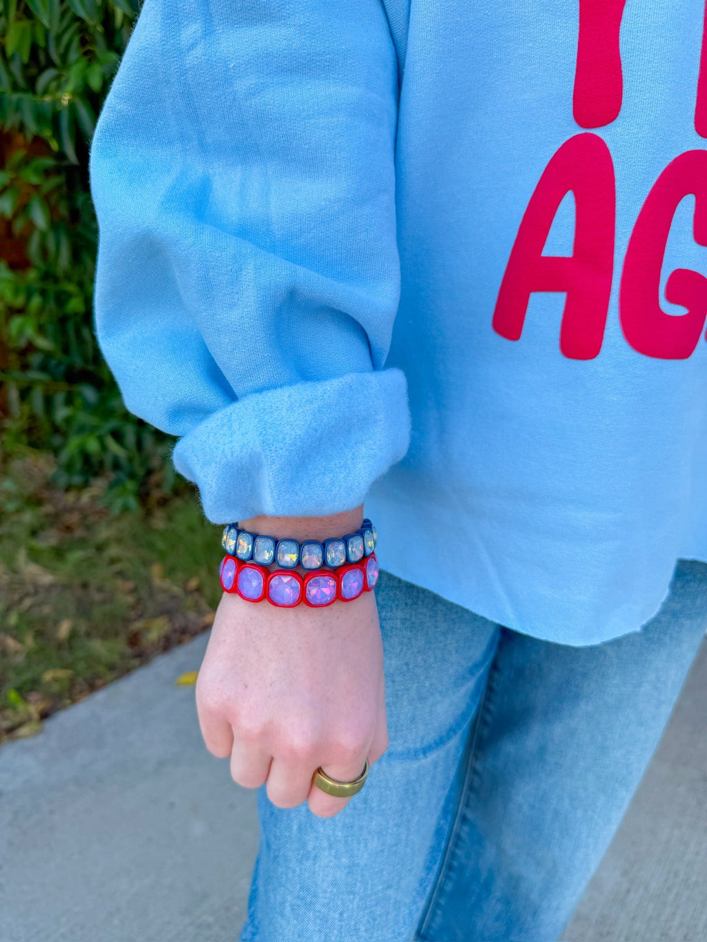 Make America Pray Sweatshirt - Light Blue