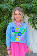 Glory To God Sweatshirt - Light Blue