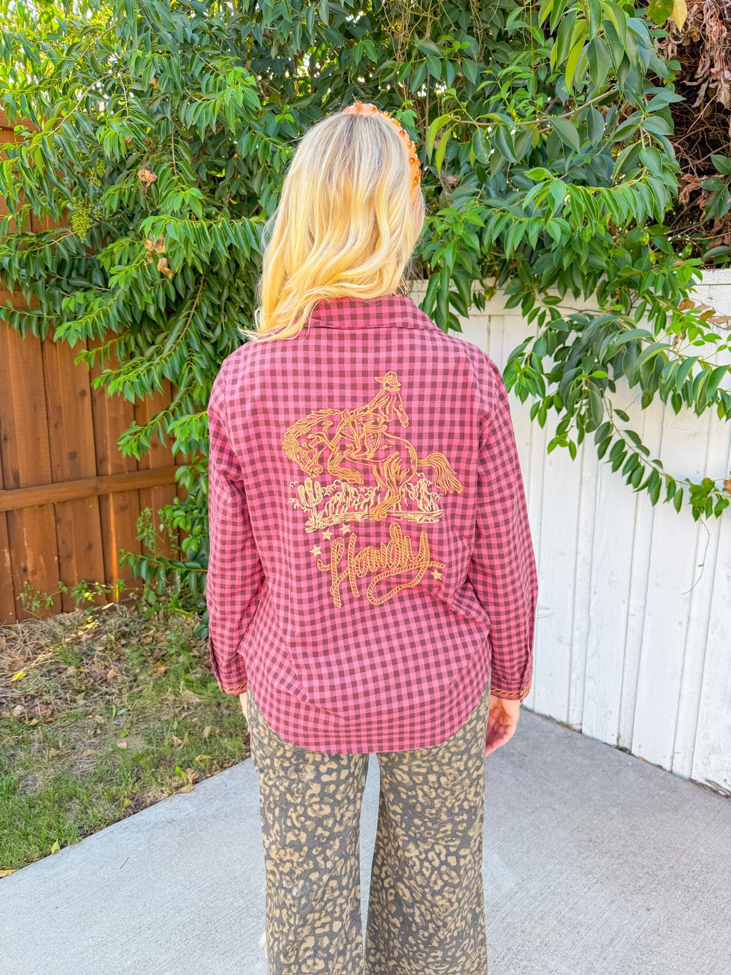 Howdy Cowboy Top - Pink