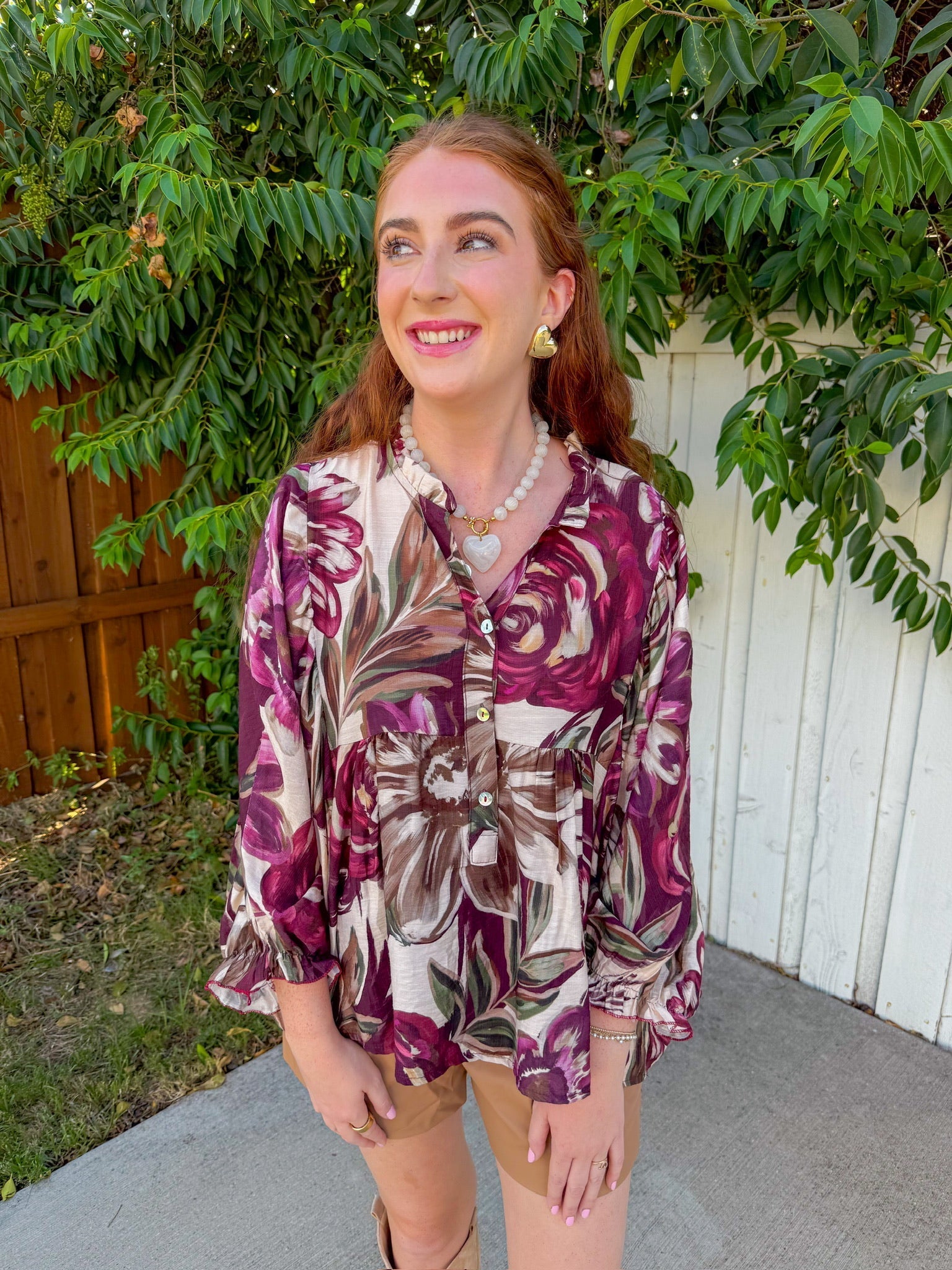 Sweet Adoration Top - Burgundy