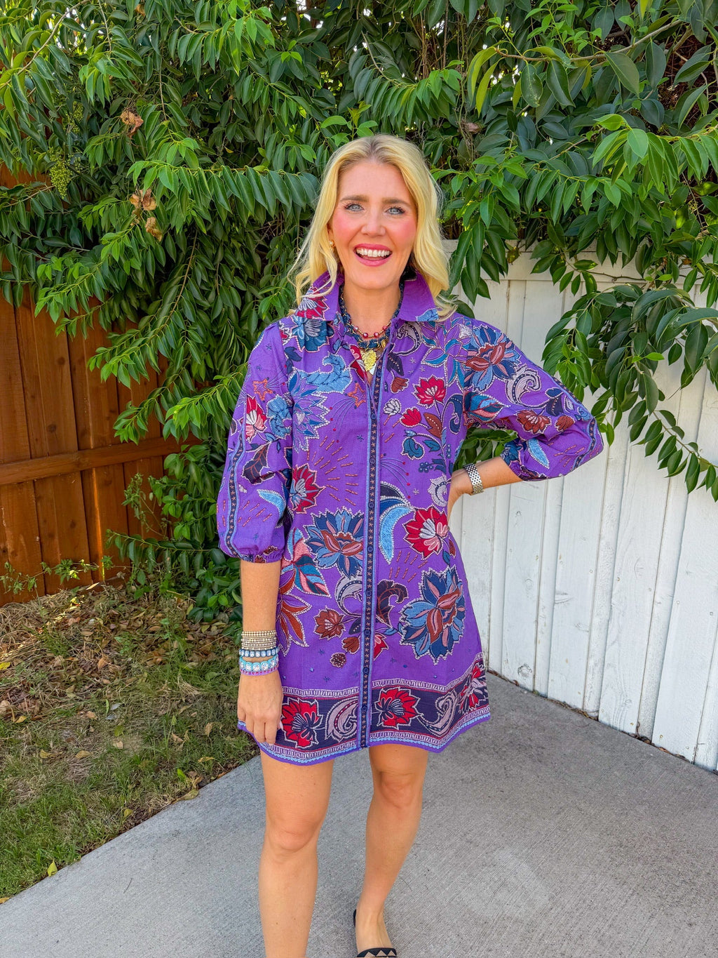 Rich In Life Mini Dress - Purple