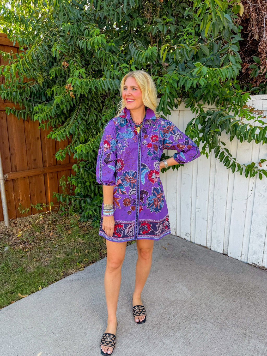 Rich In Life Mini Dress - Purple