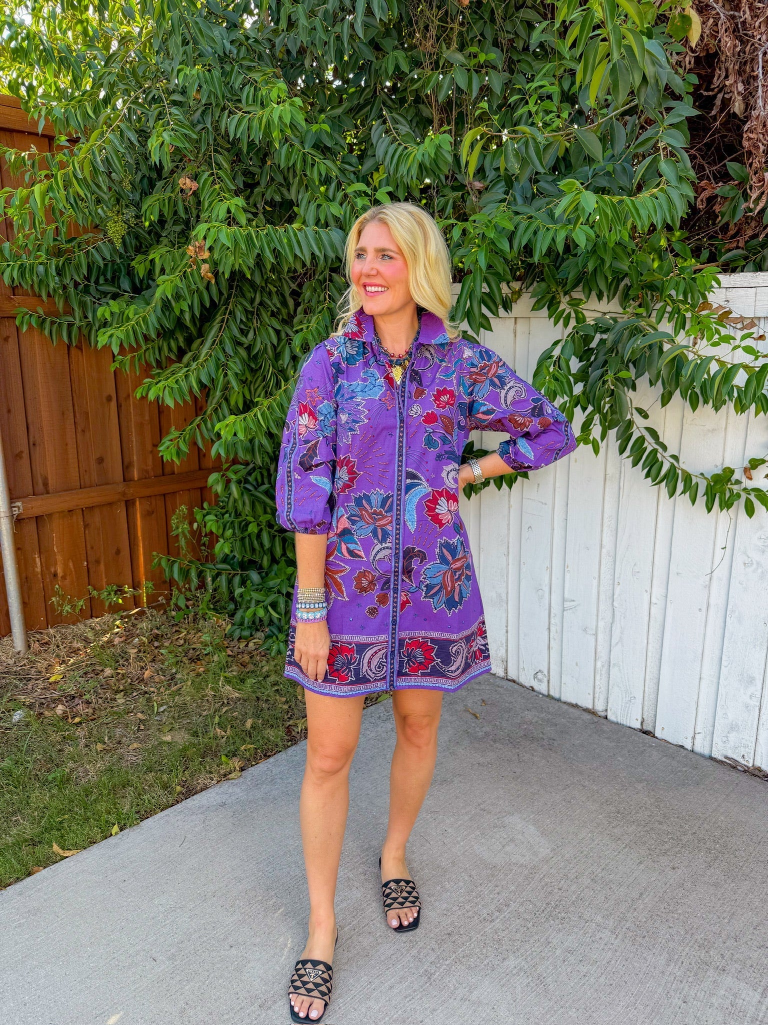 Rich In Life Mini Dress - Purple