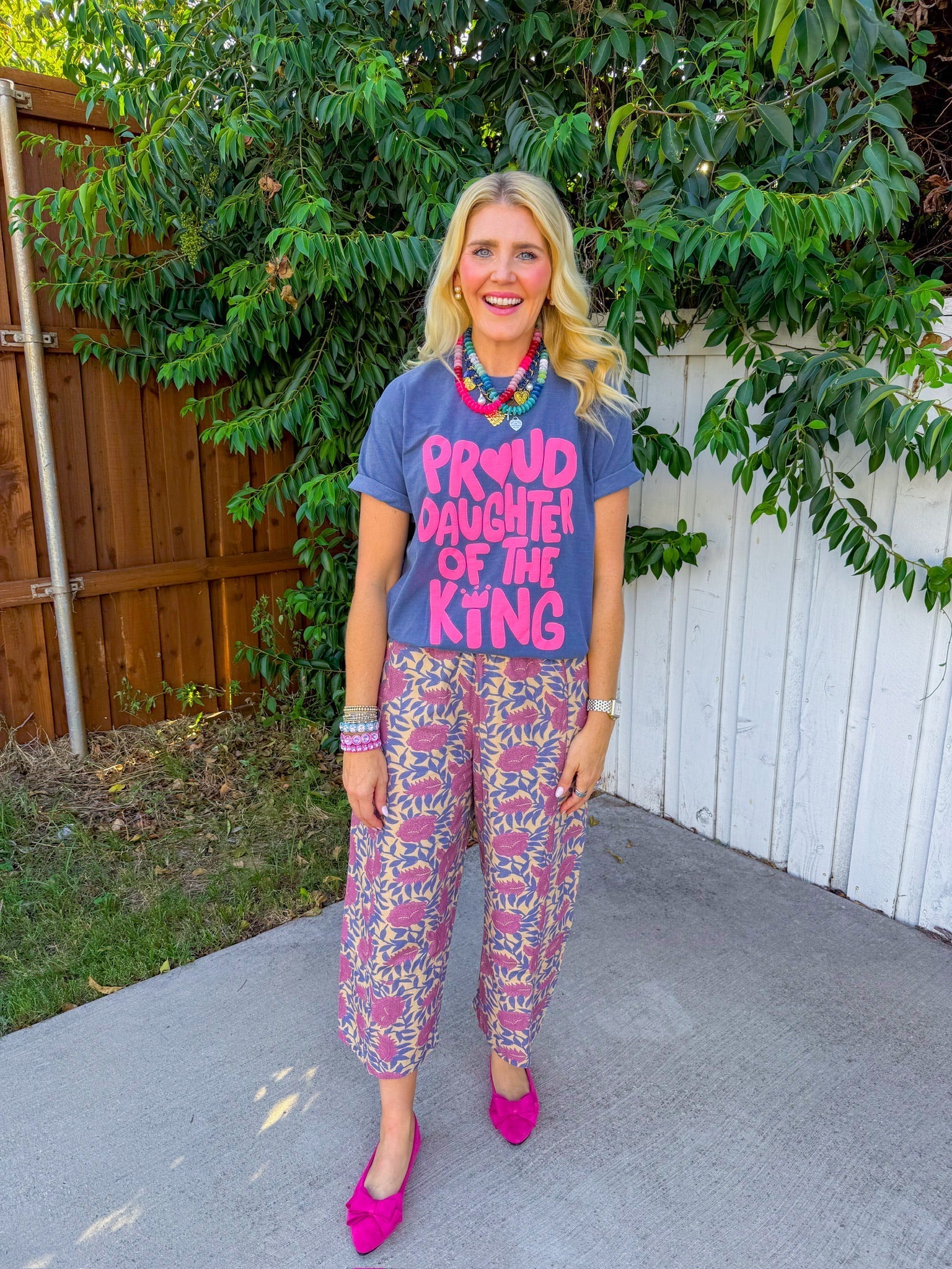 Proud Daughter Tee - Denim