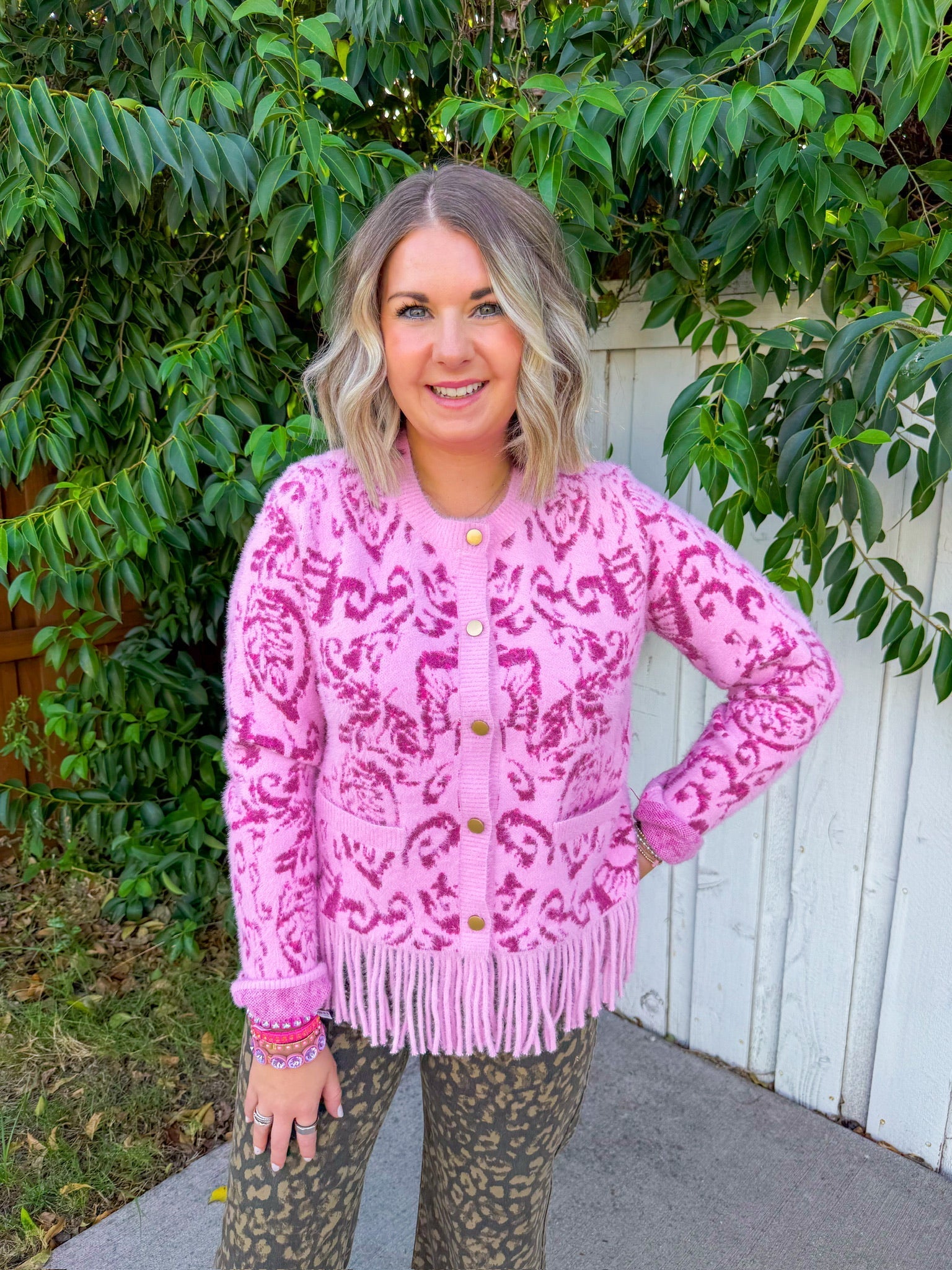 Take The Chance Cardigan - Pink