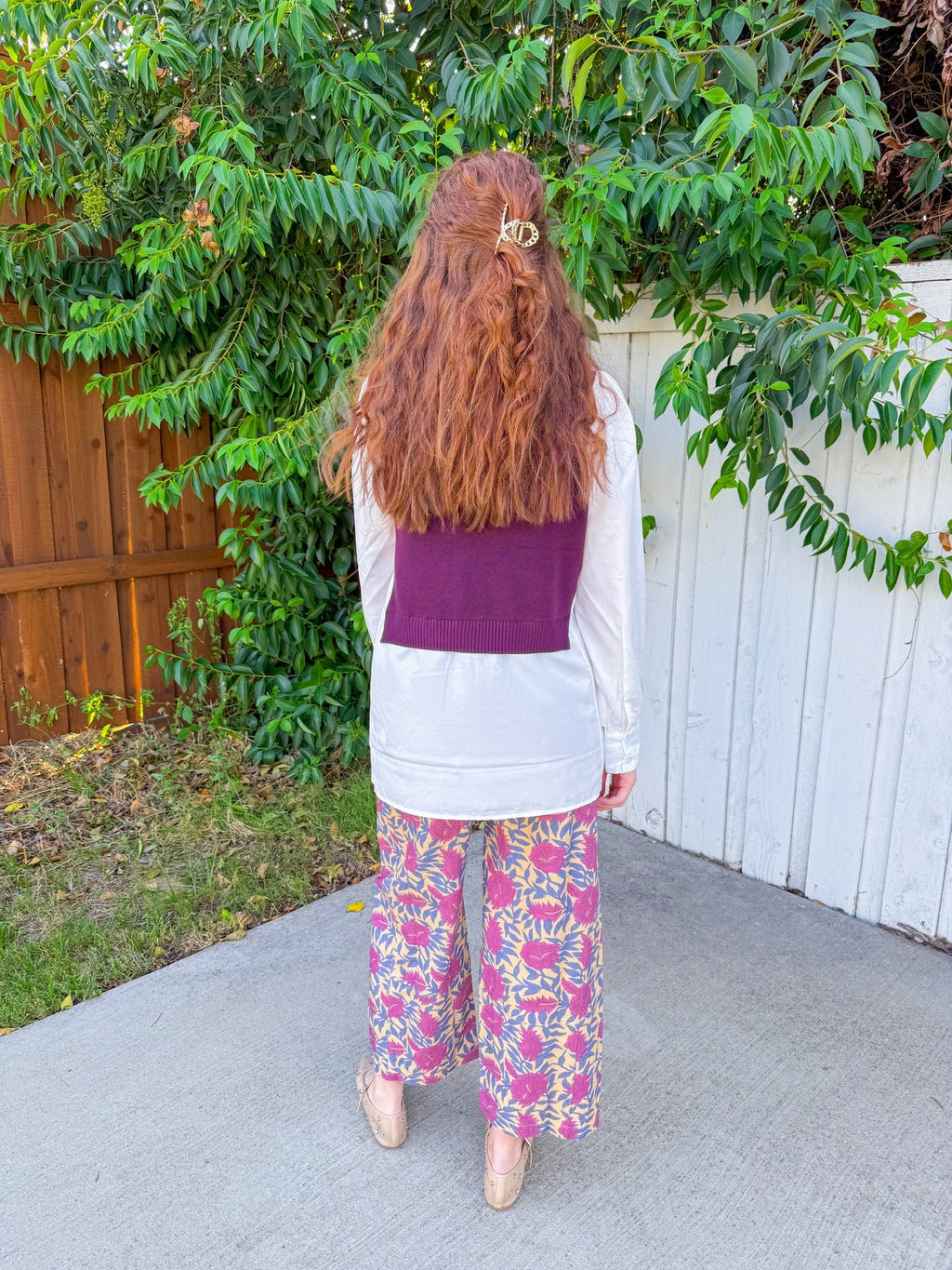 Fall Ready Top - White/Plum