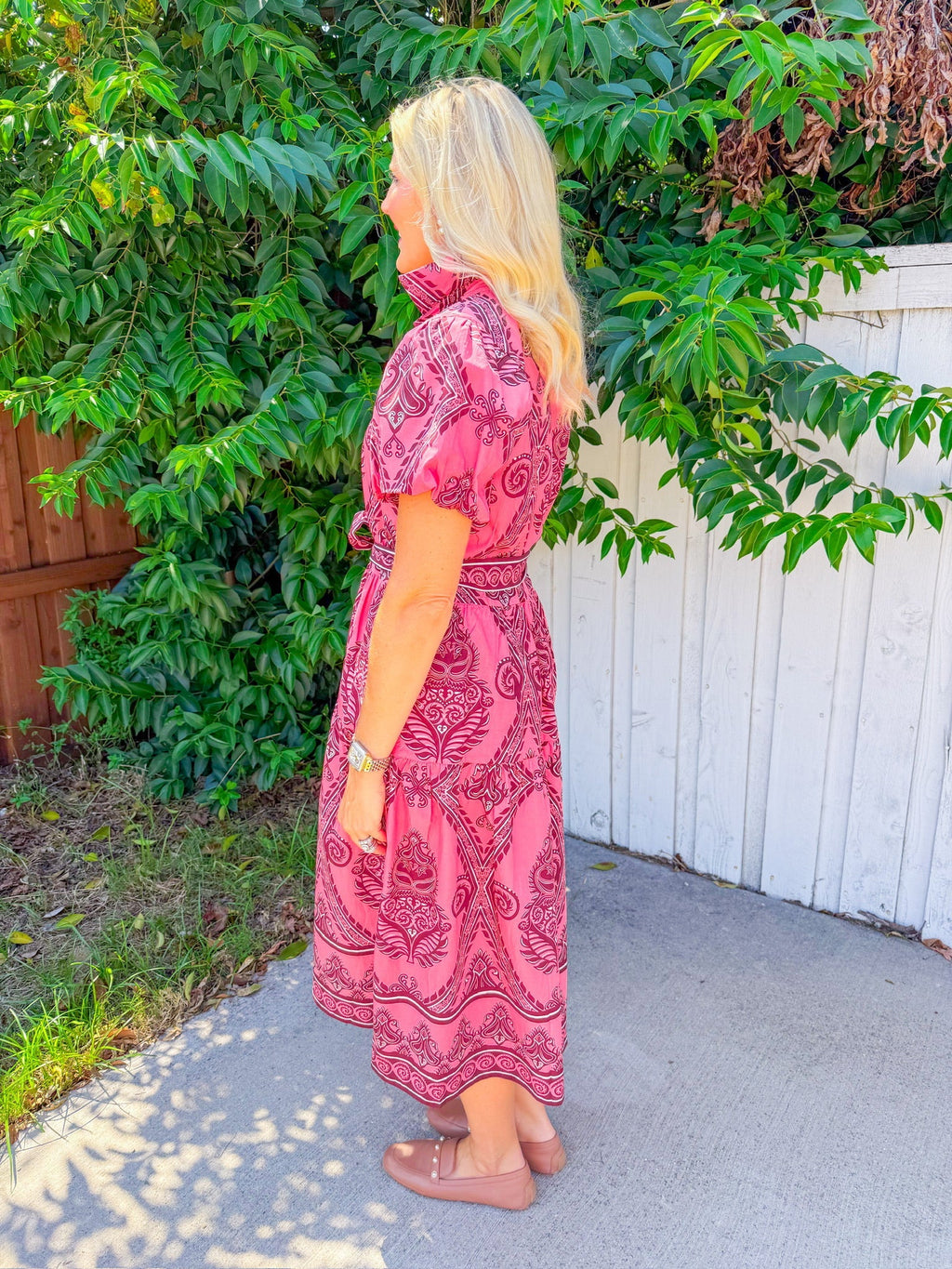 Della Midi Dress - Salmon