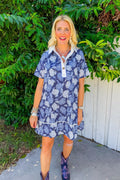 Freshly Picked Mini Dress - Navy
