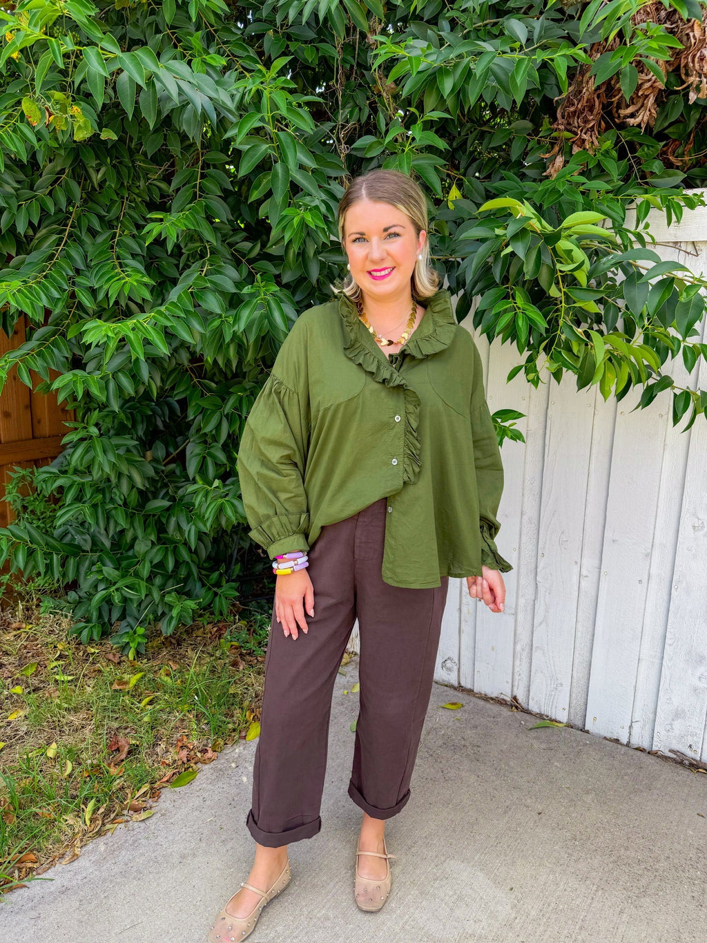 New Start Top -Forest Green