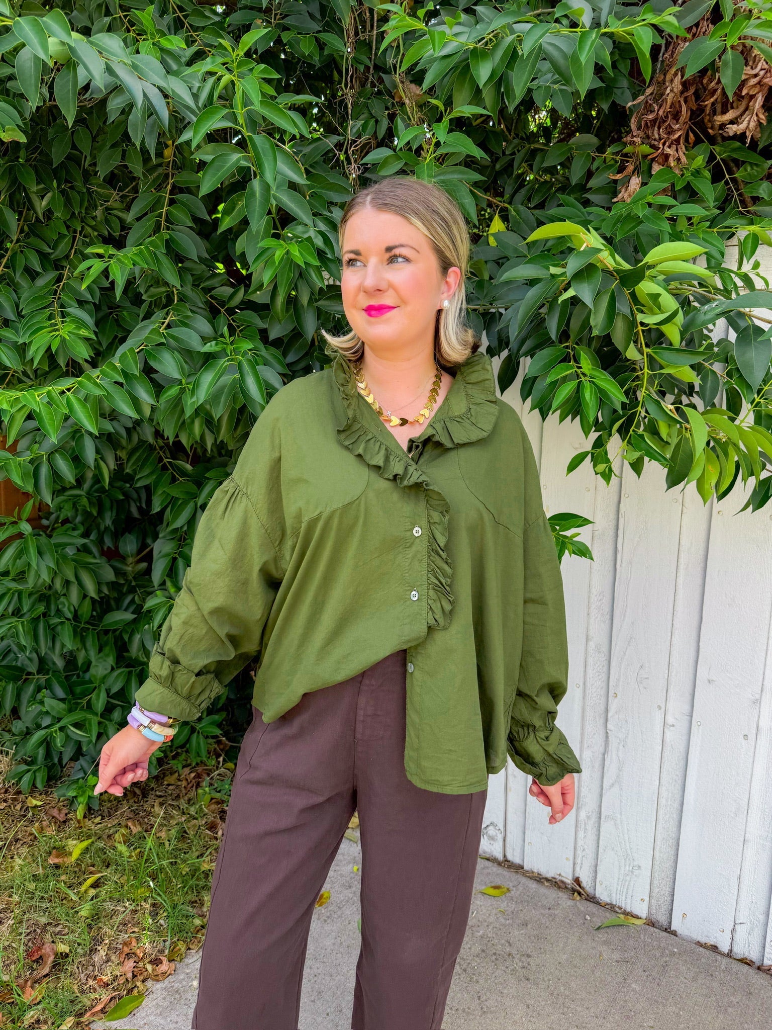 New Start Top -Forest Green