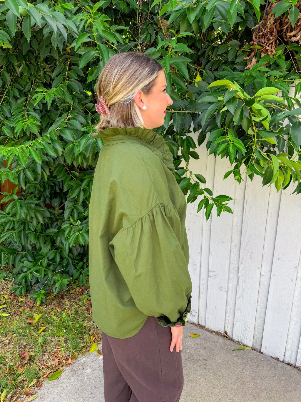 New Start Top -Forest Green