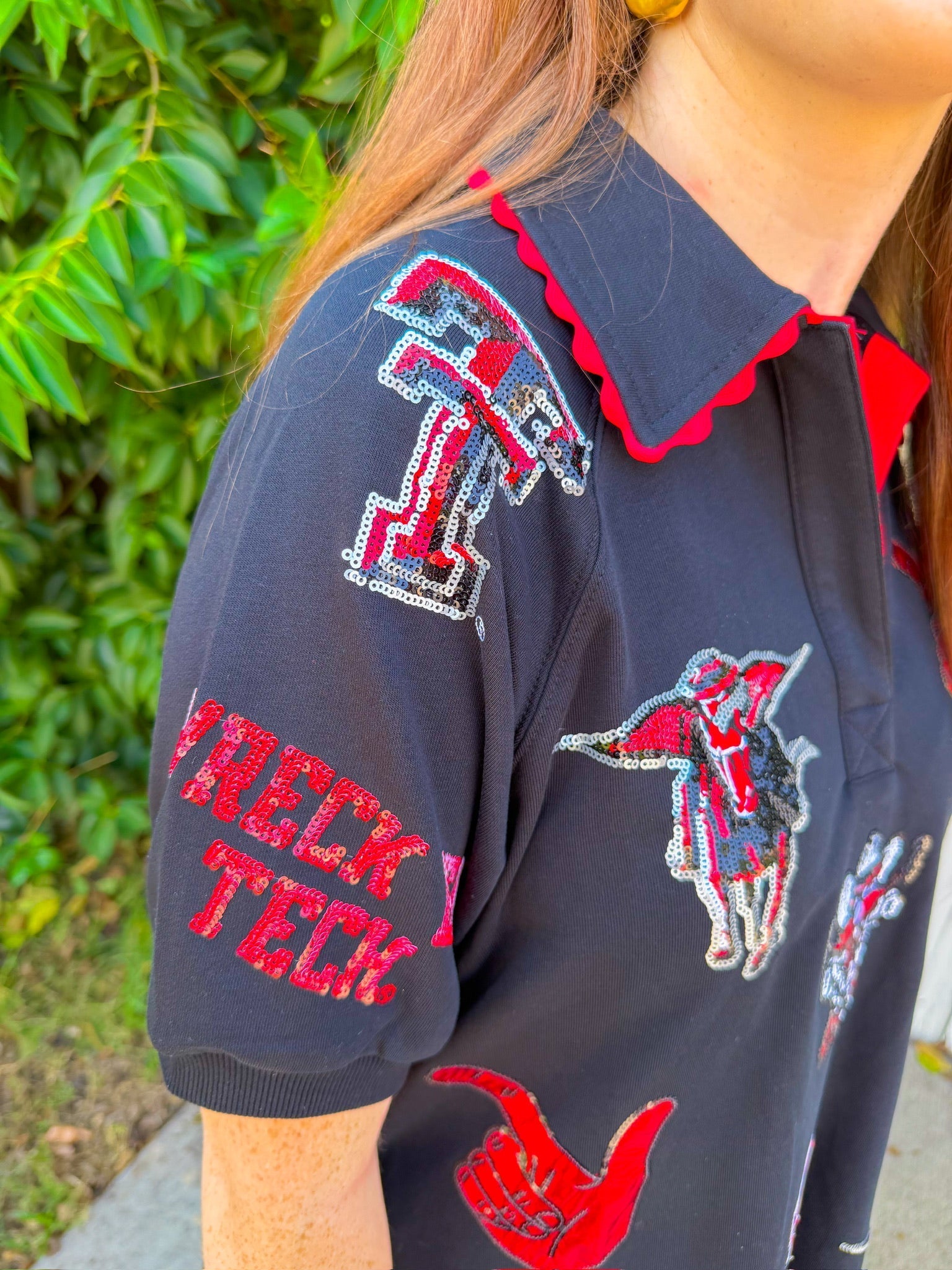 Texas Tech Logo Patch Dress - Black