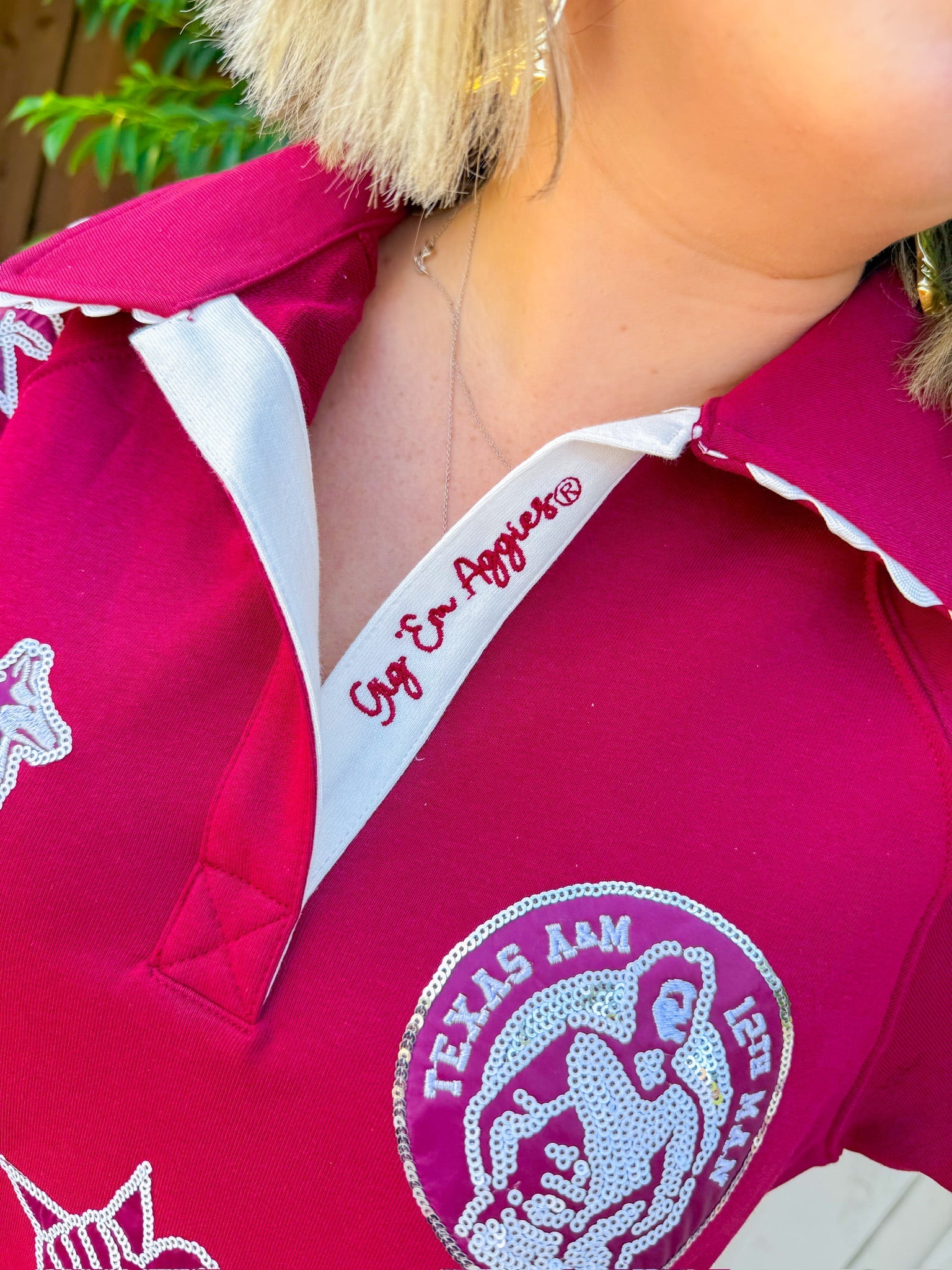 Texas A&M Logo Patch Dress - Maroon