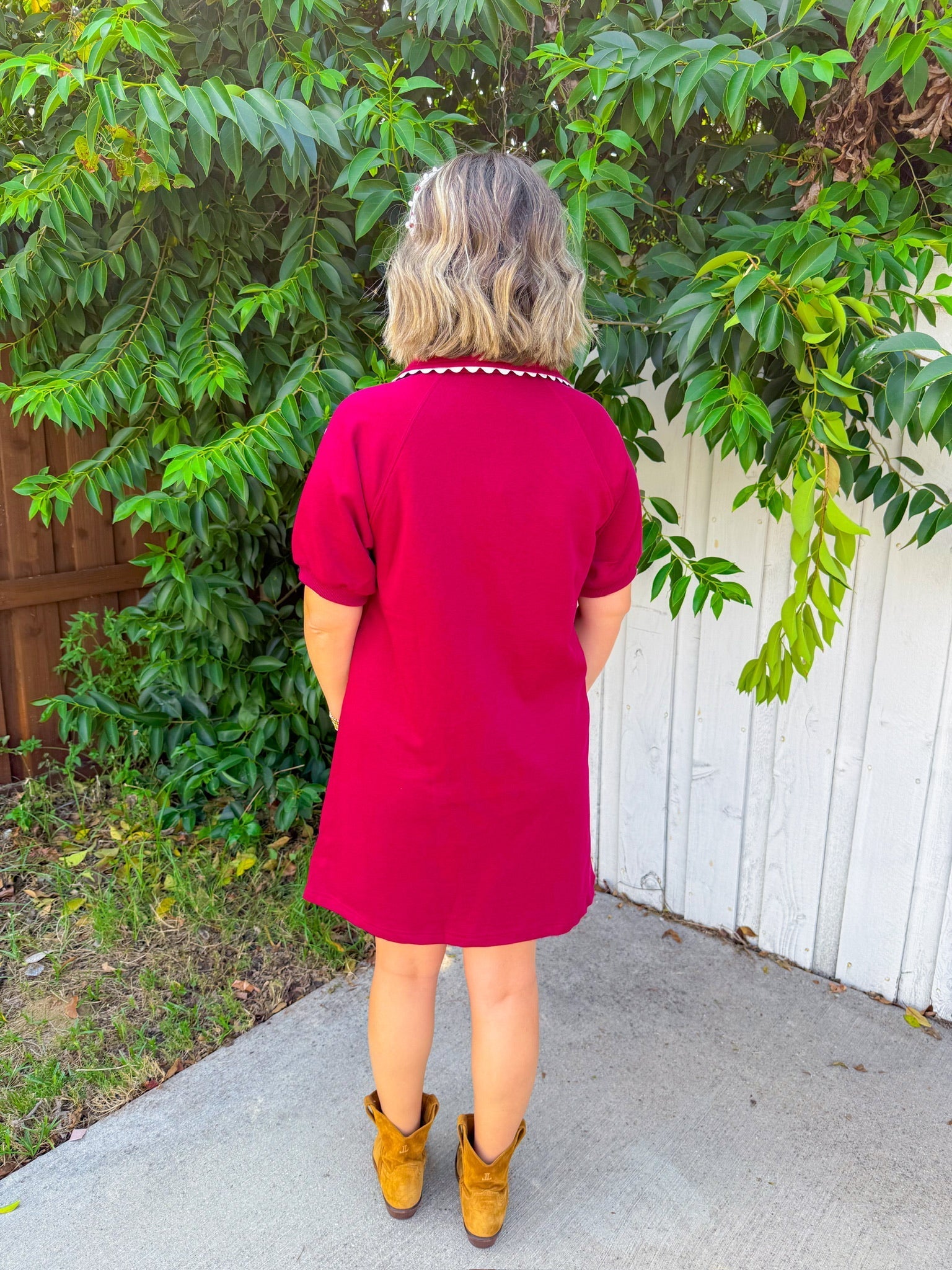 Texas A&M Logo Patch Dress - Maroon