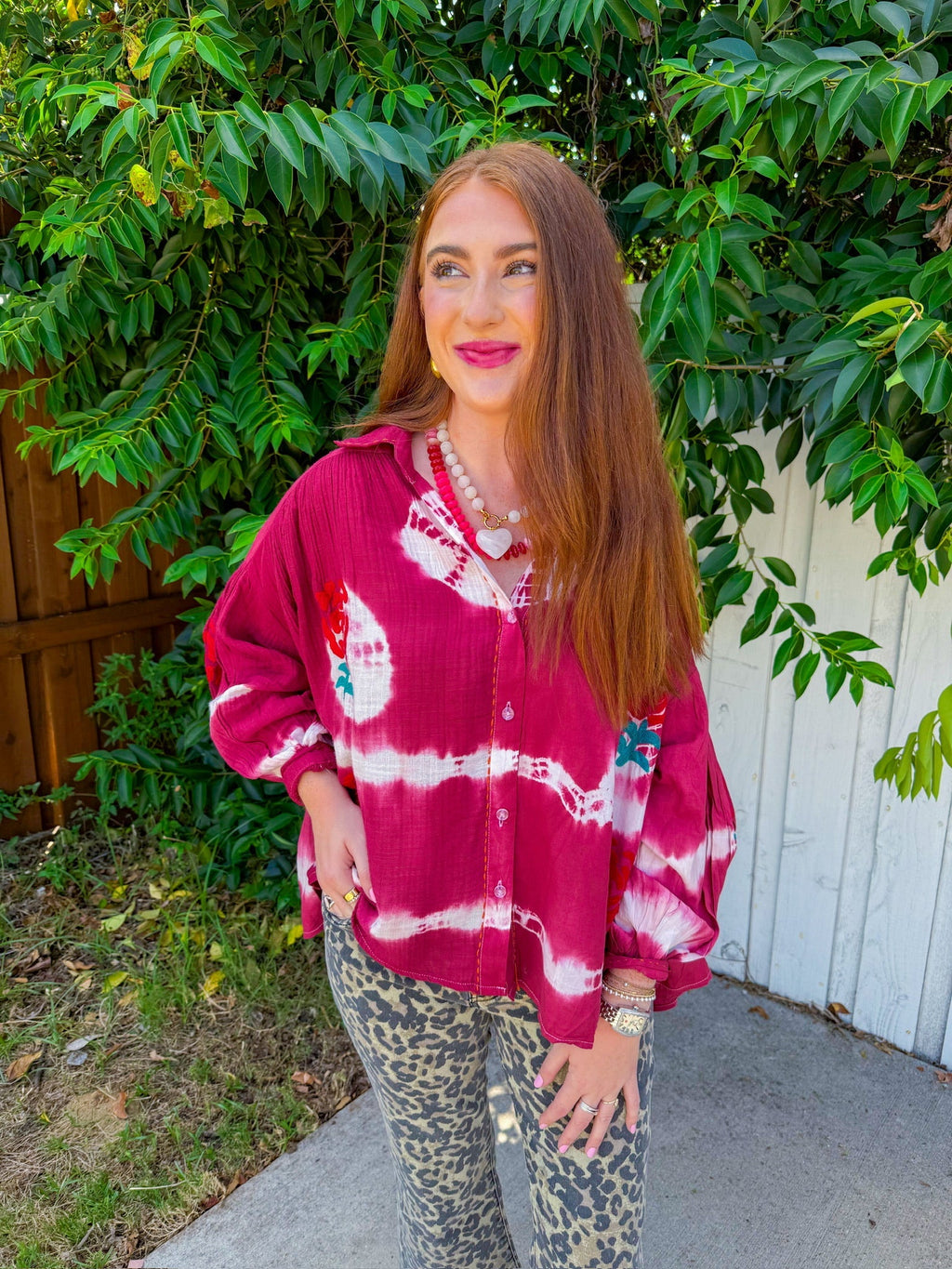 Kiss and Tell Top - Maroon