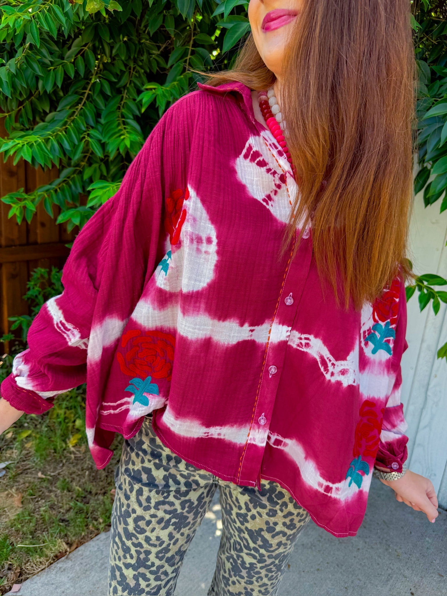 Kiss and Tell Top - Maroon