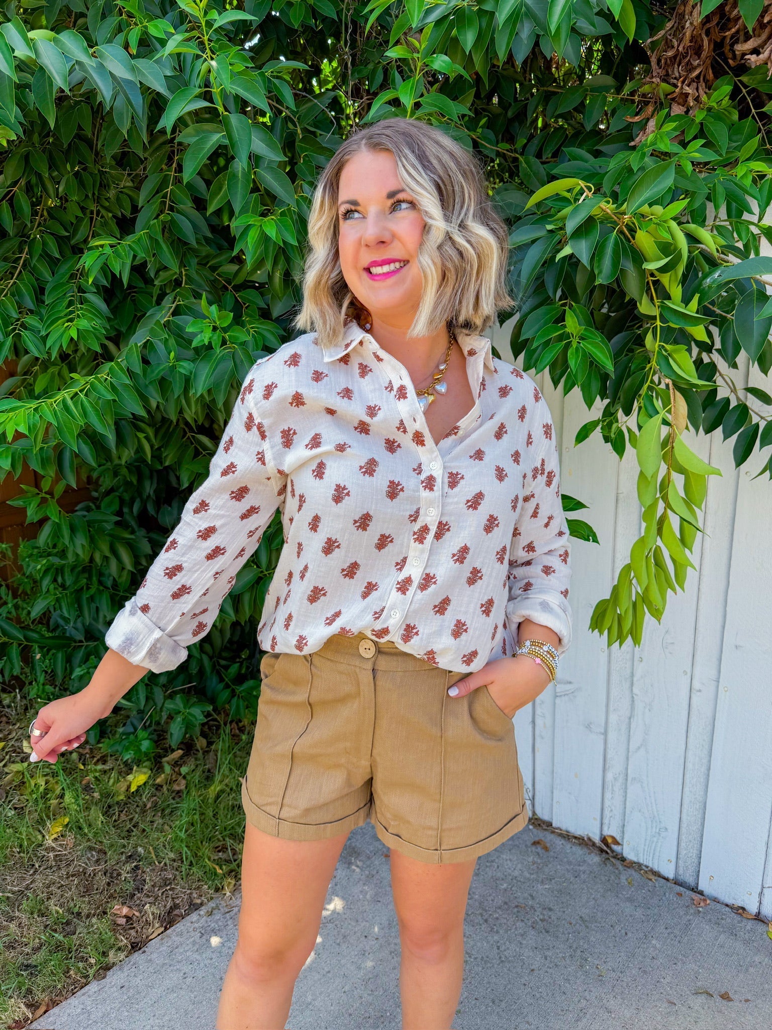 Mackenzie Button Up - Natural