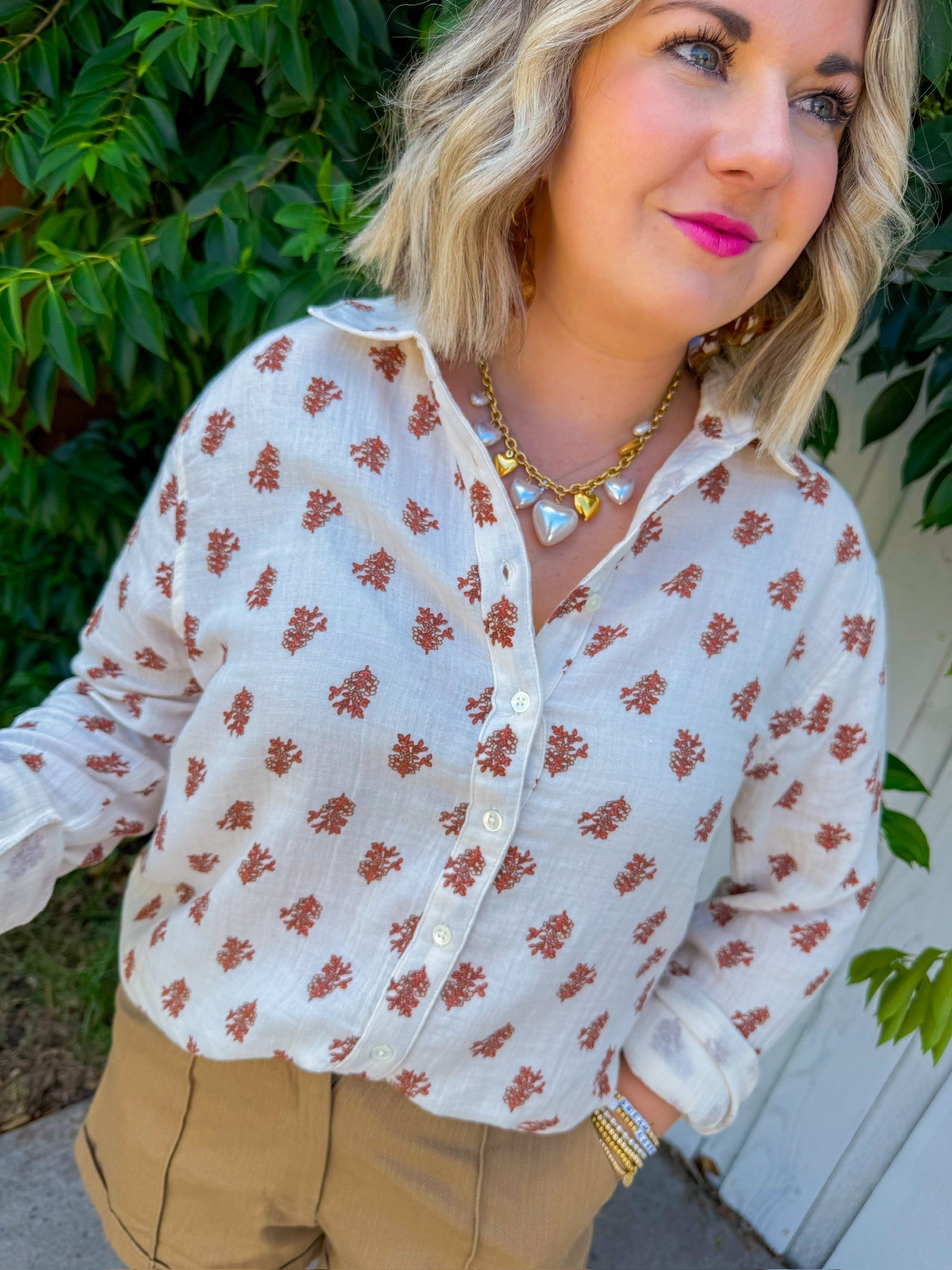 Mackenzie Button Up - Natural