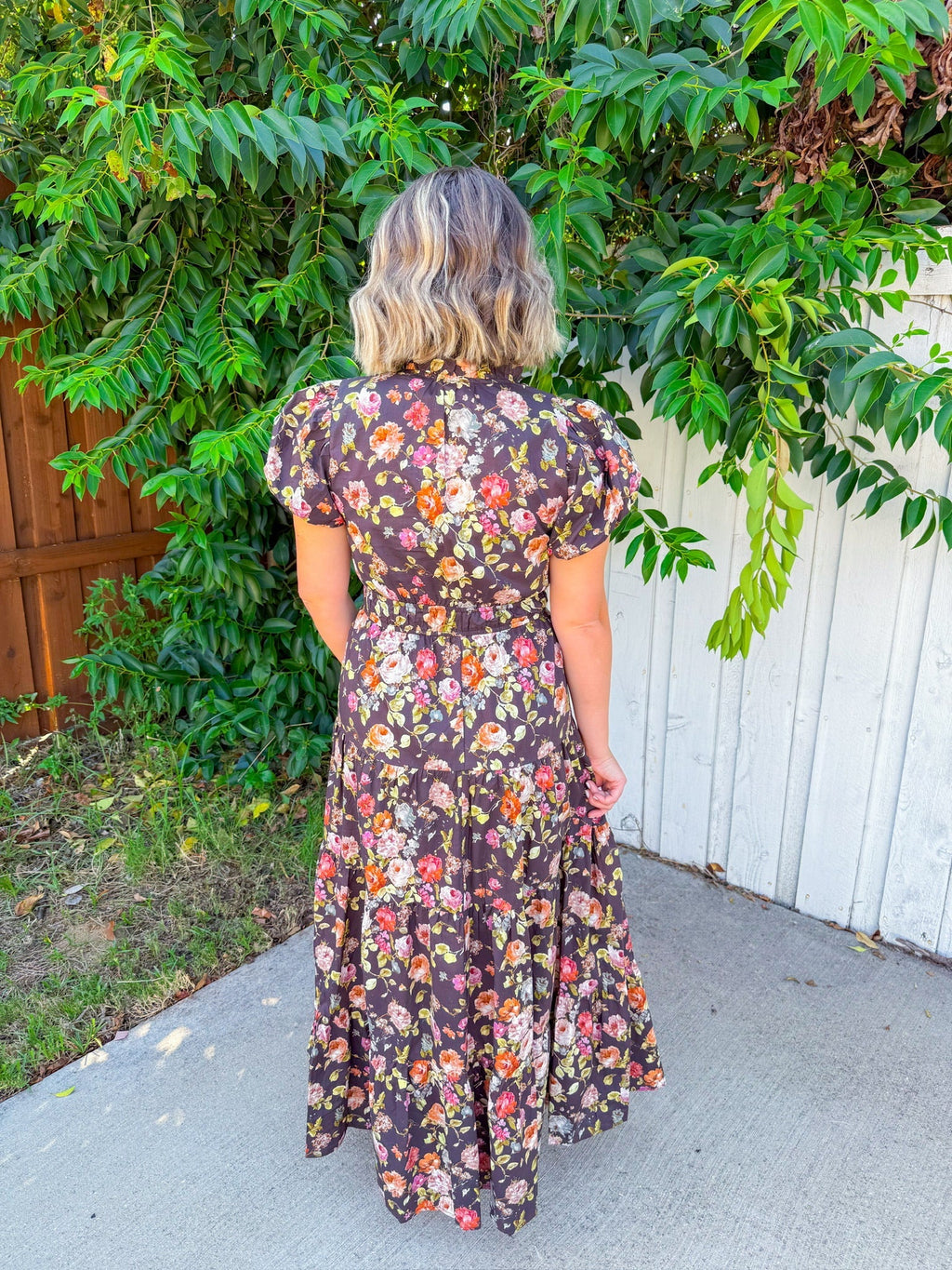 Blossom and Bloom Maxi Dress - Chocolate