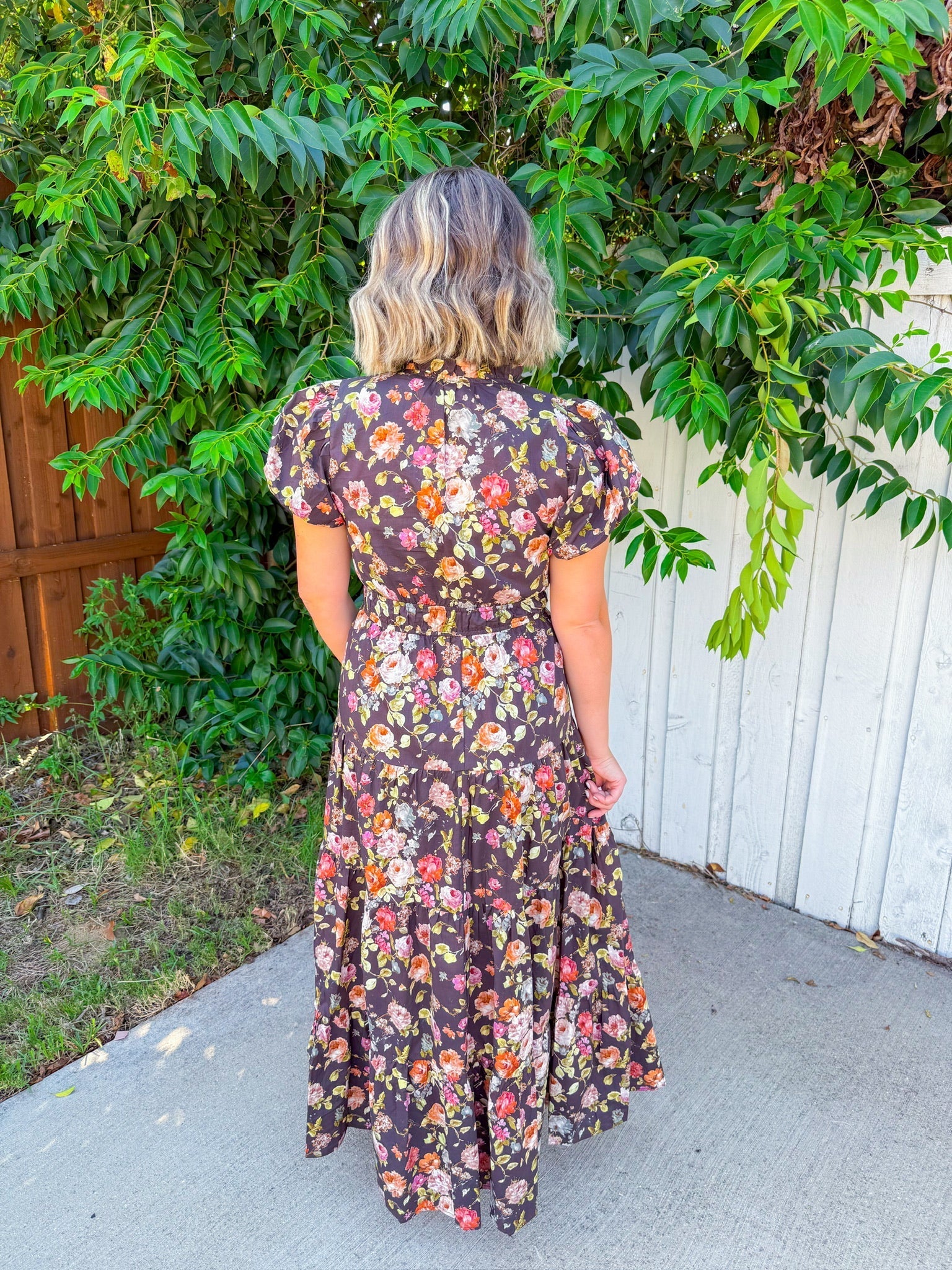 Blossom and Bloom Maxi Dress - Chocolate