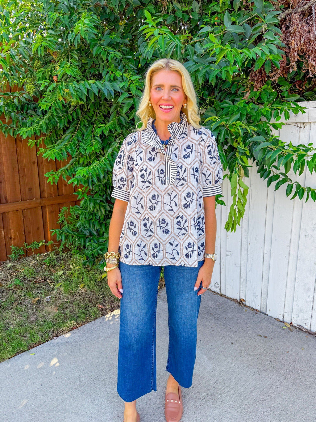 Berry Bloom Top - Cream