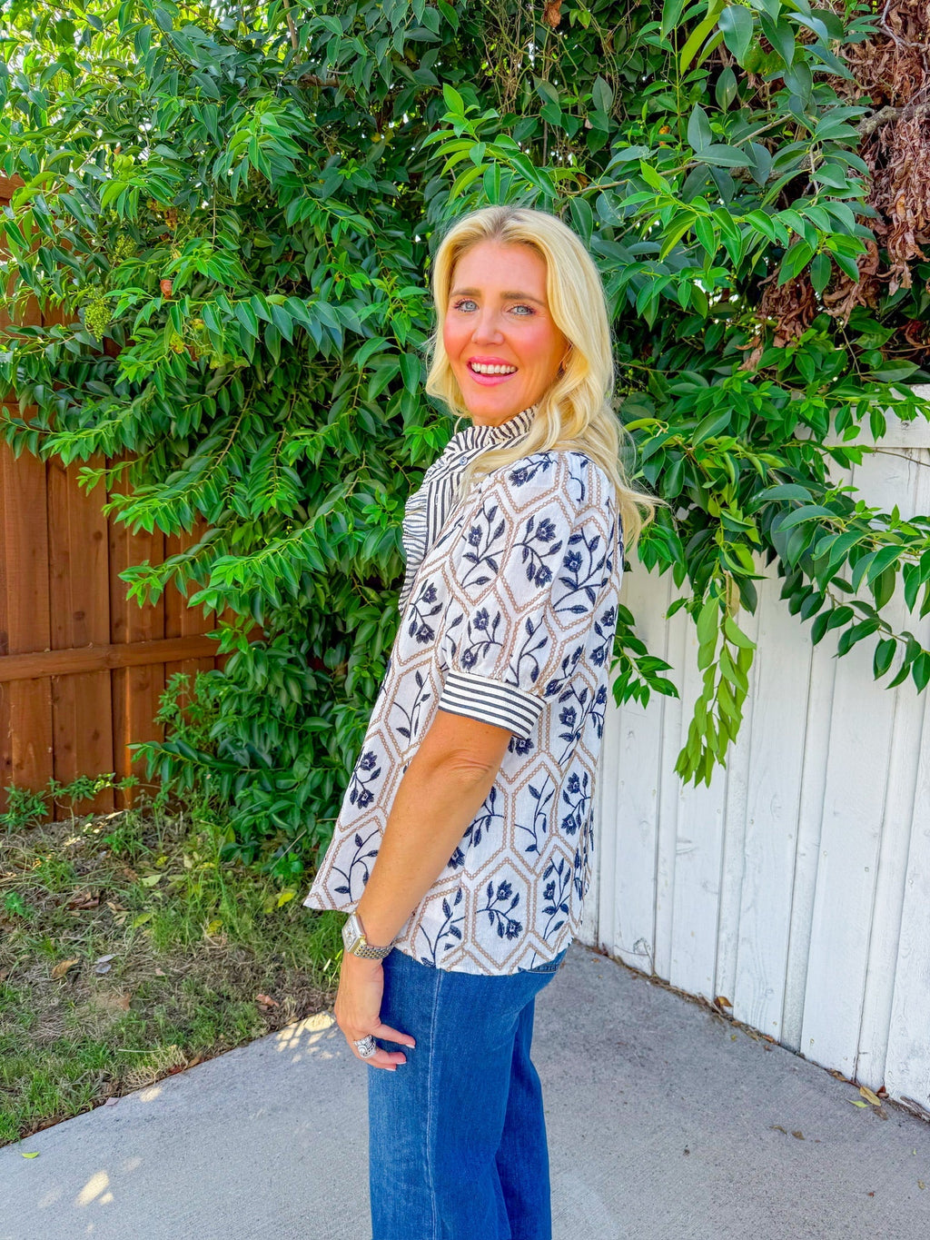 Berry Bloom Top - Cream