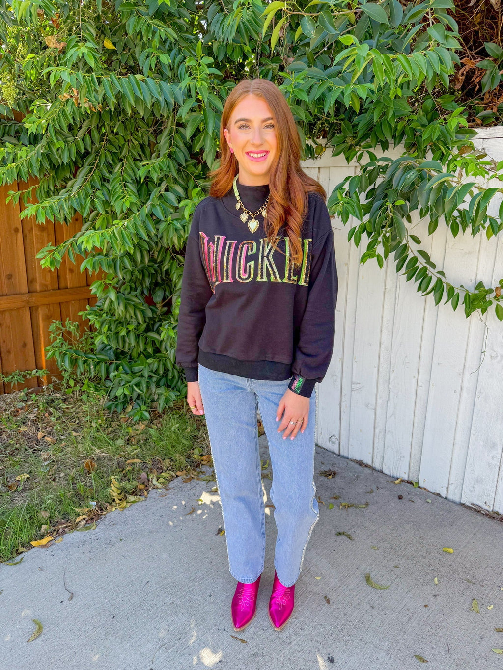 Licensed “Wicked” Logo Sweatshirt - Black