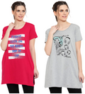 Fasha Long Tops for Women Combo Pack of 2