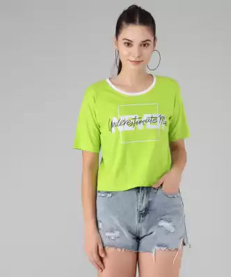 Green crop top